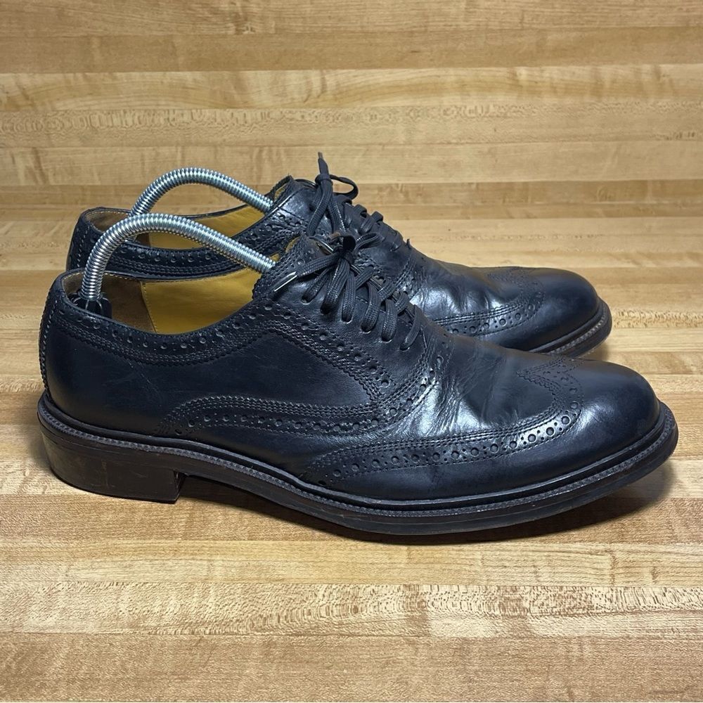 Cole Haan Shoes Grand OS Mens Black Leather Wingtip Dress Oxfords C11918 Sz 11 M
